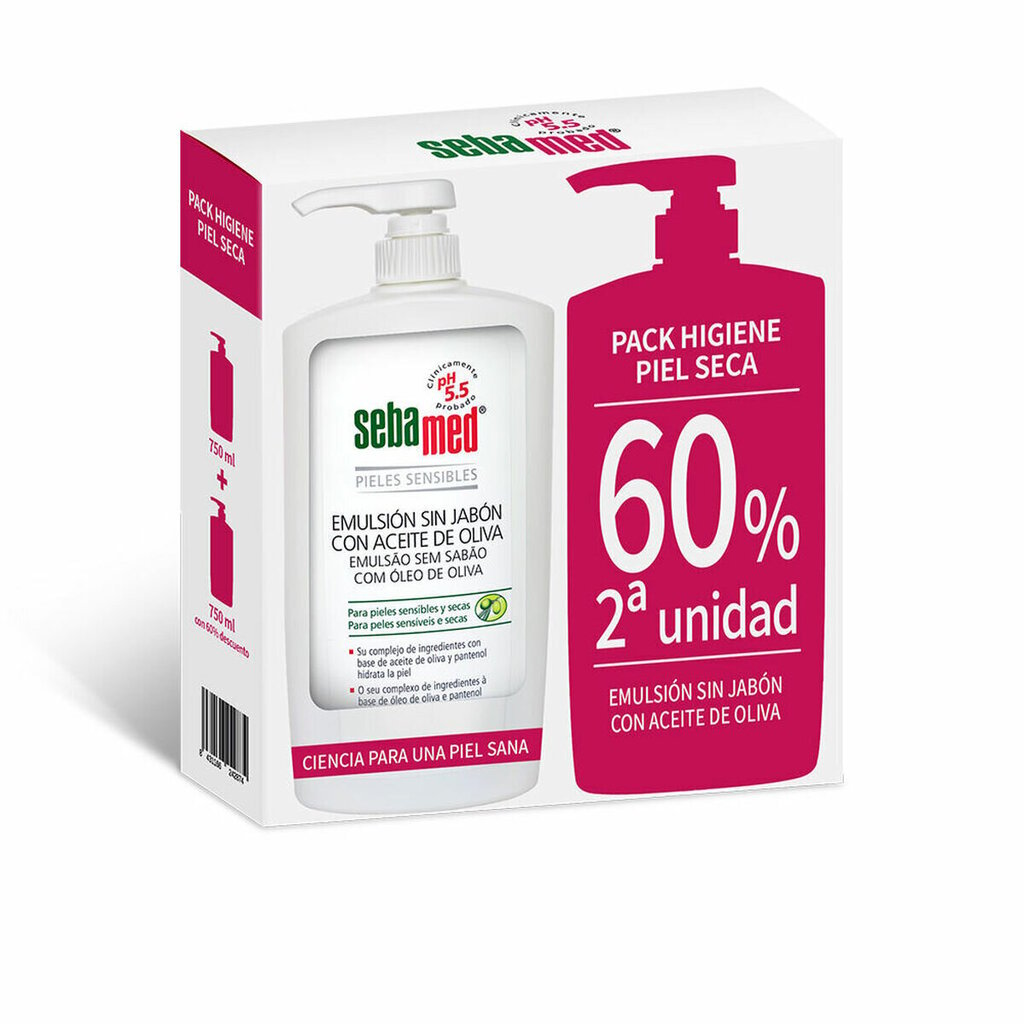 Seebivaba dušigeel Sebamed kuivale nahale oliiviõliga, 2 x 750 ml цена и информация | Dušigeelid, õlid | kaup24.ee