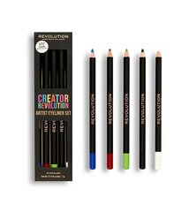 Подводка для глаз Makeup Revolution Creator Revolution Artist Eyeliner Blue, Red, Green, Black, White цена и информация | Тушь, средства для роста ресниц, тени для век, карандаши для глаз | kaup24.ee