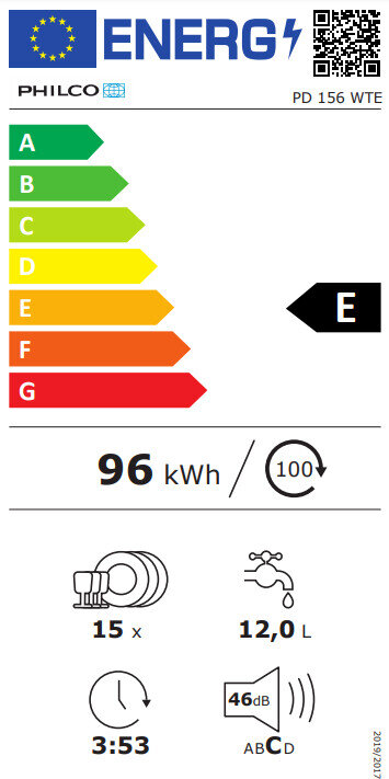 Philco PD 156 WTE цена и информация | Nõudepesumasinad | kaup24.ee