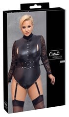 Seksikas bodi Cottelli Bondage plus, must, 3XL hind ja info | Naiste sekspesu | kaup24.ee