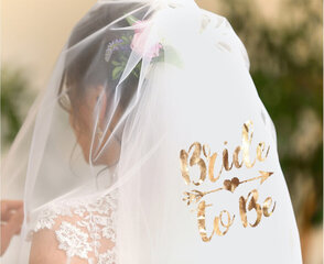 Фата "Bride to Be", длина 72см (RV-WBTB) 4391 цена и информация | Праздничные декорации | kaup24.ee