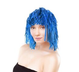 Parukas fooliumist, värv: sinine (TW/B) 9853 hind ja info | Karnevali kostüümid | kaup24.ee