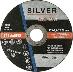 Шлифовальная машина Silver METAL CUTTING BLADE 115 x 1,0 x 22,2mm EX10101 цена и информация | Шлифовальные машины | kaup24.ee