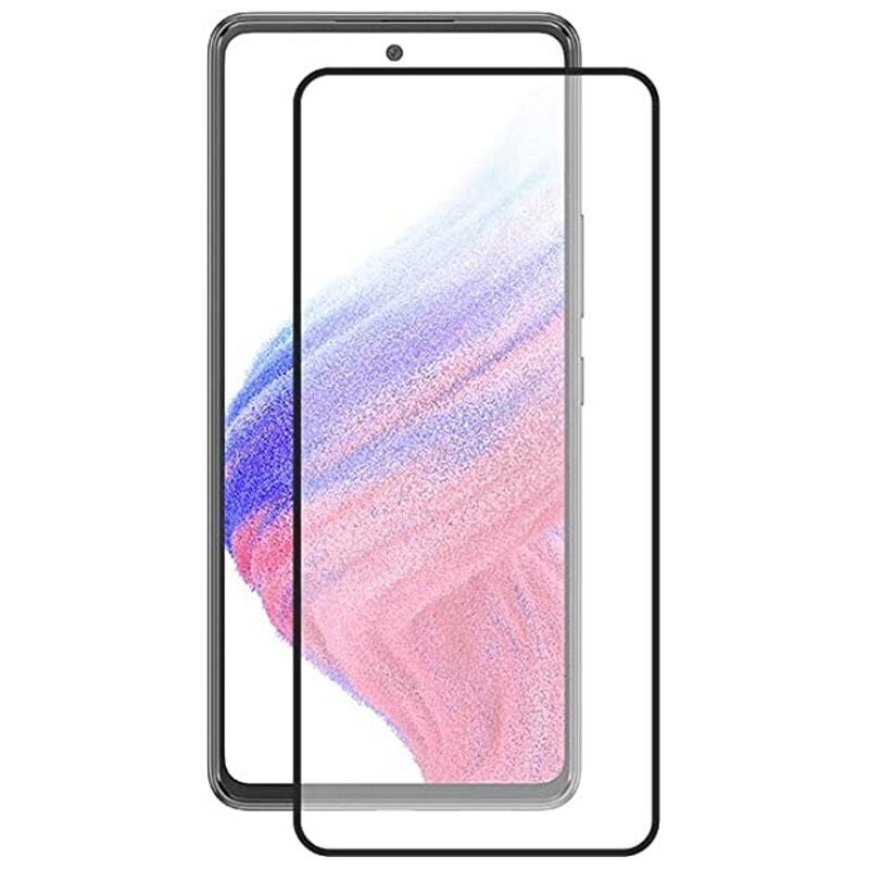 Eriti kleepuv täisliimi pind 0,3 mm karastatud klaas Samsung Galaxy A73 5G (A736B) must цена и информация | Ekraani kaitsekiled | kaup24.ee