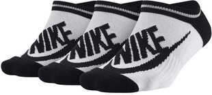 Sokid Nike Nsw Womens - 3 Ppk Striped No Sh White Black hind ja info | Naiste sokid | kaup24.ee