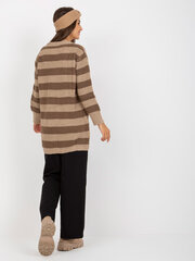 коричнево-бежевый длинный свитер оверсайз с шерстью rue paris цена и информация | Женские кофты | kaup24.ee