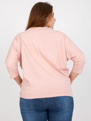 brudnoróżowa damska bluzka plus size z rękawem 3/4 цена и информация | Женские блузки, рубашки | kaup24.ee