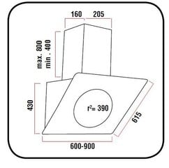 Schlosser 3011 W 60/1000 цена и информация | Вытяжки на кухню | kaup24.ee