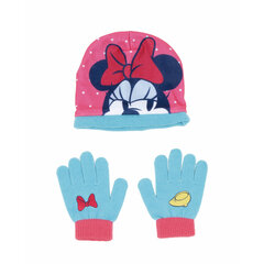 Шапка и перчатки для детей Minnie Mouse Lucky, синие цена и информация | Аксессуары для детей | kaup24.ee