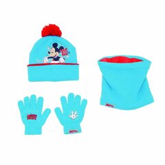 Шапка, перчатки и повязка на шею для детей Mickey Mouse Happy smiles, синий цвет цена и информация | Mickey Mouse Аксессуары для велосипедов | kaup24.ee