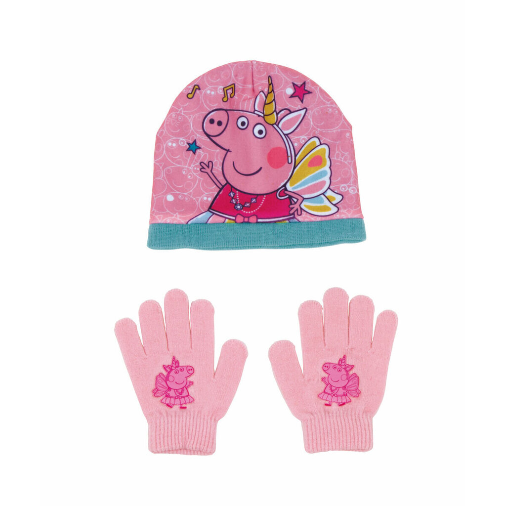 Laste müts ja kindad Peppa Pig Cosy corner, roosa цена и информация | Laste aksessuaarid | kaup24.ee