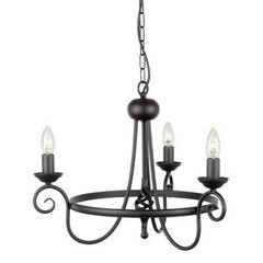 Rippvalgusti Elstead Lighting Harlech HR3A-BLACK hind ja info | Rippvalgustid | kaup24.ee