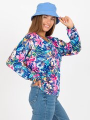 Naiste tumesinine trükiga pluus hind ja info | Naiste pluusid, särgid | kaup24.ee