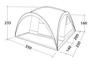 Telk Easy Camp Camp Shelter, hall hind ja info | Telgid | kaup24.ee