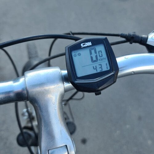 Goodbuy 18664 juhtmega veekindel jalgratta kiirusmõõtur jalgratastele IPX4 / LCD hind ja info | Rattakompuutrid, spidomeetrid | kaup24.ee
