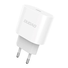 Travel charger Dudao A8SEU 1x USB-C, PD 20W (white) hind ja info | Mobiiltelefonide laadijad | kaup24.ee