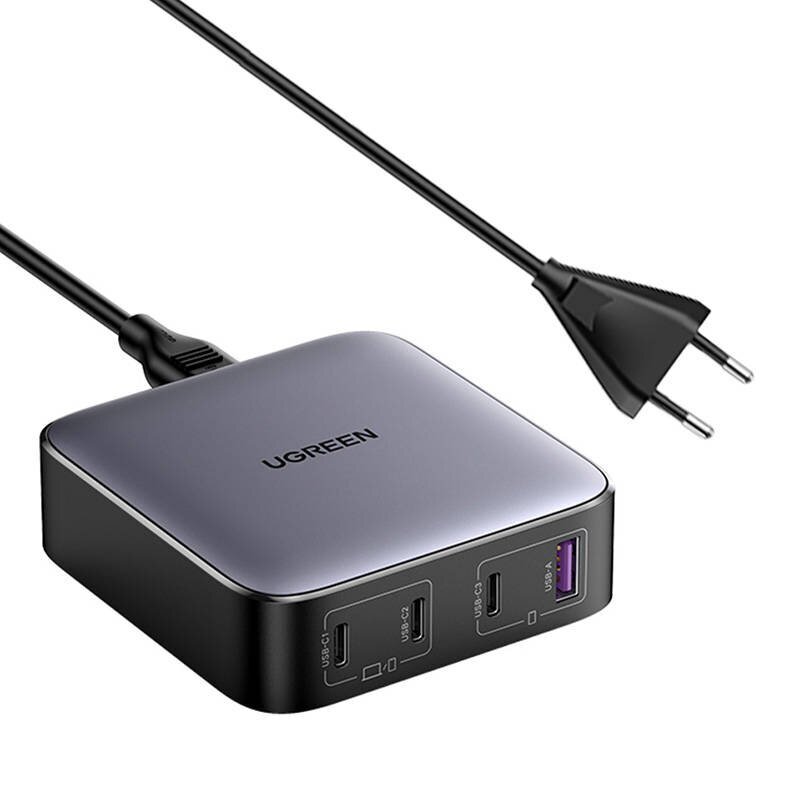 Ugreen CD328 Nexode charger, 3x USB-C, USB-A, GaN, 100W (black) цена и информация | USB jagajad, adapterid | kaup24.ee