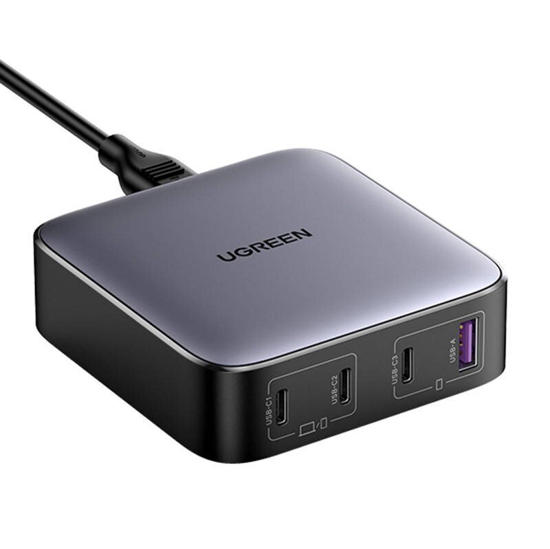 Ugreen CD328 Nexode charger, 3x USB-C, USB-A, GaN, 100W (black) hind ja info | USB jagajad, adapterid | kaup24.ee