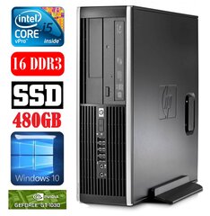 HP 8100 Elite SFF i5-650 16GB 480SSD GT1030 2GB DVD WIN10 [refurbished] цена и информация | Стационарные компьютеры | kaup24.ee