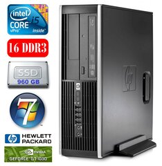 HP 8100 Elite SFF i5-650 16GB 960SSD GT1030 2GB DVD WIN7Pro [refurbished] hind ja info | Lauaarvutid | kaup24.ee