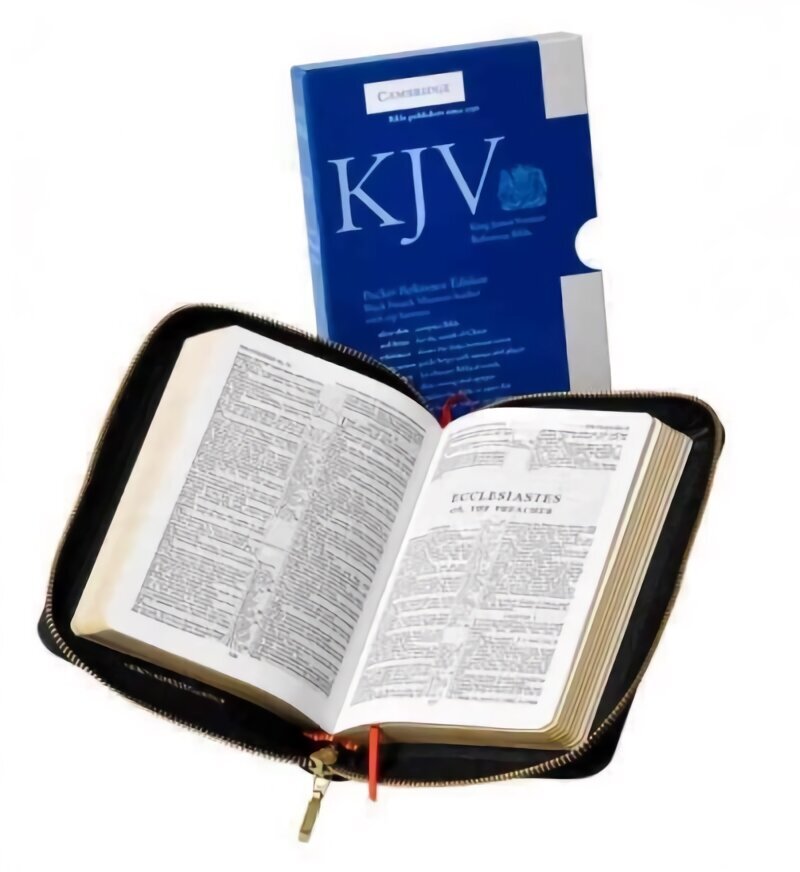 KJV Pocket Reference Bible, Black French Morocco Leather with Zip Fastener, Red-letter Text, KJ243:XRZ Black French Morocco Leather, with Zip Fastener цена и информация | Usukirjandus, religioossed raamatud | kaup24.ee