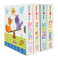 Babies Love Lift a Flap 4 book box set: Animals, Colours, First Words and Shapes цена и информация | Книги для малышей | kaup24.ee