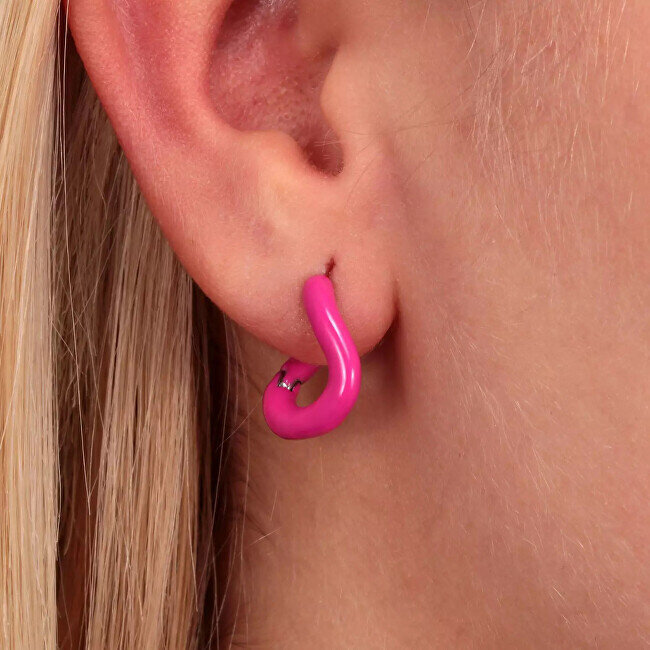 La Petite Story Omanäolised roosad ühekordsed kõrvarõngad terasest LPS02ARQ174 hind ja info | Kõrvarõngad | kaup24.ee