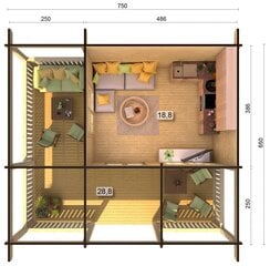 Freespalksuvila Agne 18,8 m² + terrass 28,8 m² цена и информация | Садовые сараи, дровницы | kaup24.ee