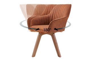 Pöörlev Tool Livorno vintage pruun samet hind ja info | Söögilaua toolid, köögitoolid | kaup24.ee