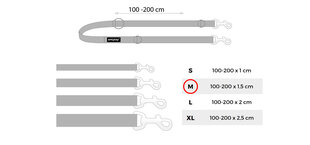 Jalutusrihm Amiplay 6 in 1 Reflective, M, roosa hind ja info | Koerte jalutusrihmad | kaup24.ee