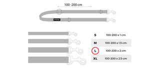 Amiplay jalutusrihm 6 in 1 Reflective, L, punane hind ja info | Koerte jalutusrihmad | kaup24.ee