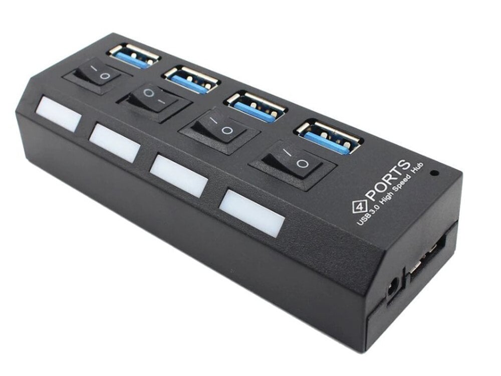 USB splitter lülititega 4X USB 3.0 hind ja info | USB jagajad, adapterid | kaup24.ee