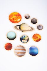 Деревянные диски Солнечной системы - 11 шт. цена и информация | Развивающие игрушки | kaup24.ee