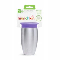 Roostevabast terasest tass Munchkin Miracle 360, 12 kuud+, lilla, 296 ml, 05190901 цена и информация | Детская посуда, контейнеры для молока и еды | kaup24.ee