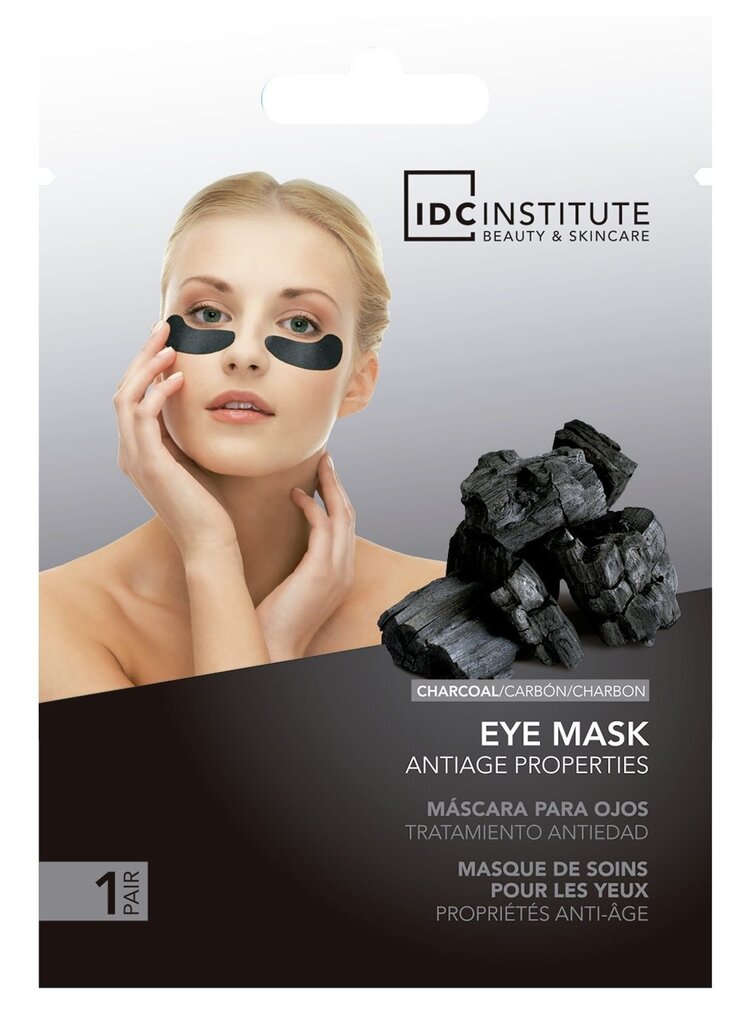 Silmaümbruse mask IDC Institute Charcoal 1 tk цена и информация | Näomaskid, silmamaskid | kaup24.ee