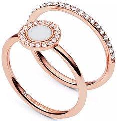 Fossil Позолоченное двойное кольцо с блестящим кольцом JF02666791 цена и информация | Кольцо | kaup24.ee