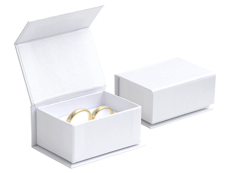 JK Box Valge kinkekarp abielusõrmustele VG-7 / AW цена и информация | Kingituste pakendid | kaup24.ee