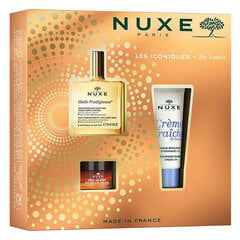 Подарочный набор Nuxe: Масло для тела, 50 мл + увлажняющий крем, 30 мл + питательный бальзам для губ цена и информация | Кремы для лица | kaup24.ee