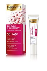 Niisutav silmakreem küpsele nahale Perfecta Peptydy & Ceramidy 50+ /60+ 15 ml hind ja info | Silmakreemid, seerumid | kaup24.ee