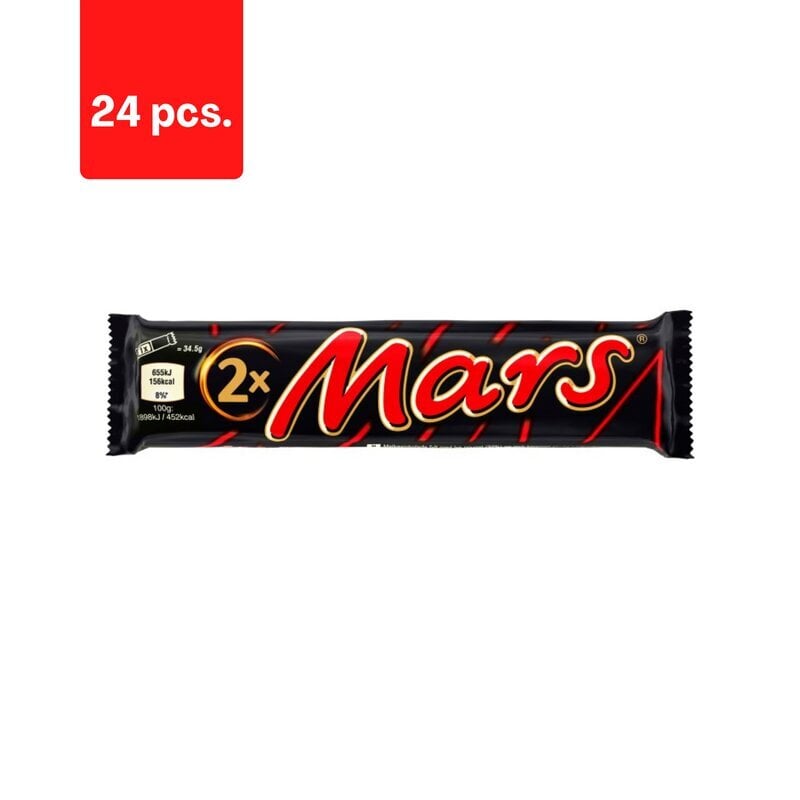 Šokolaaditahvel MARS 2 PAKEND, 70 g x 24 tk. цена и информация | Maiustused | kaup24.ee