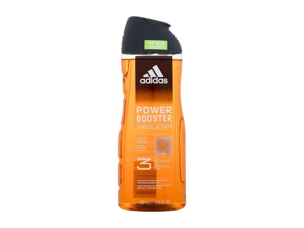 Dušigeel Adidas Power Booster Shower Gel 3in1, 400 ml hind ja info | Dušigeelid, õlid | kaup24.ee