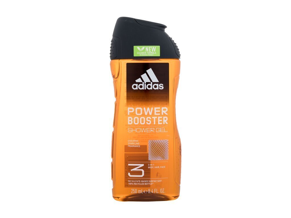 Dušigeel Adidas Power Booster Shower Gel 3in1, 250 ml цена и информация | Dušigeelid, õlid | kaup24.ee