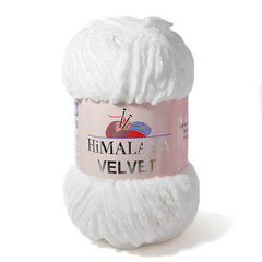 Lõng Himalaya® Velvet 9001, valge 100 g, 120 m. цена и информация | Принадлежности для вязания | kaup24.ee