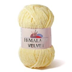 Lõng Himalaya® Velvet 9002, helekollane 100 g, 120 m. hind ja info | Kudumistarvikud | kaup24.ee