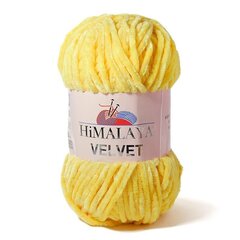 Lõng Himalaya® Velvet 90013, kollane 100 g, 120 m. цена и информация | Принадлежности для вязания | kaup24.ee