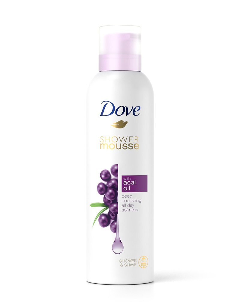 Dušivaht Dove Shower Mousse With Acai Oil Acai, 200ml цена и информация | Dušigeelid, õlid | kaup24.ee