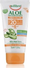 Päikesekreem Equilibra Aloe SPF 20+, 75 ml цена и информация | Кремы от загара | kaup24.ee