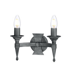 Настенный светильник Elstead Lighting Saxon SAX2-BLK-SIL цена и информация | Настенные светильники | kaup24.ee