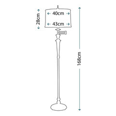 Põrandavalgusti Elstead Lighting Arlington SF-ARLINGTON-AN цена и информация | Торшеры | kaup24.ee