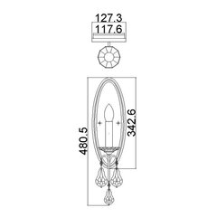 Seinavalgusti Elstead Lighting Valentina FE-VALENTINA1 hind ja info | Seinavalgustid | kaup24.ee